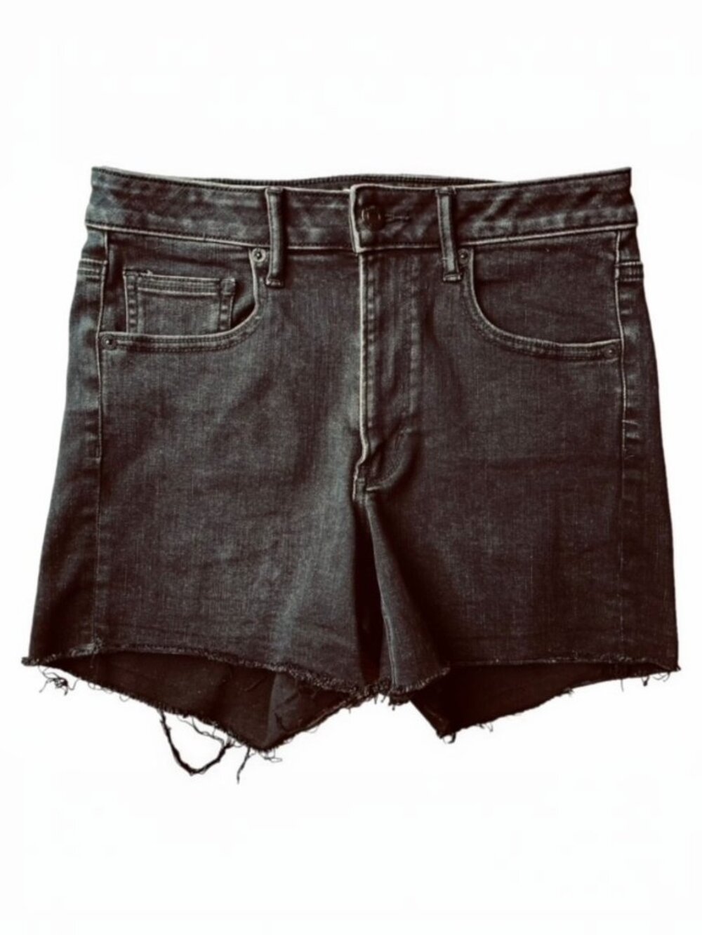 AMERICAN EAGLE Super Super Stretch Super Hi-Rise Shortie AEO Denim Jean Shorts